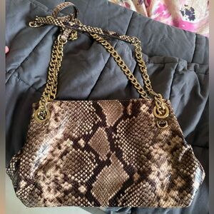 Michael kors faux snake skin bag